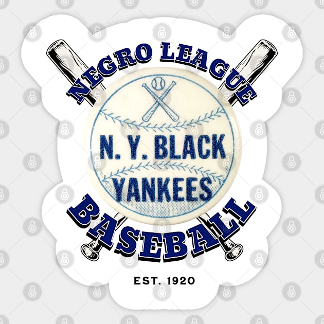 NY Black Yankees Negro League Baseball Sticker by UrbanLifeApparel